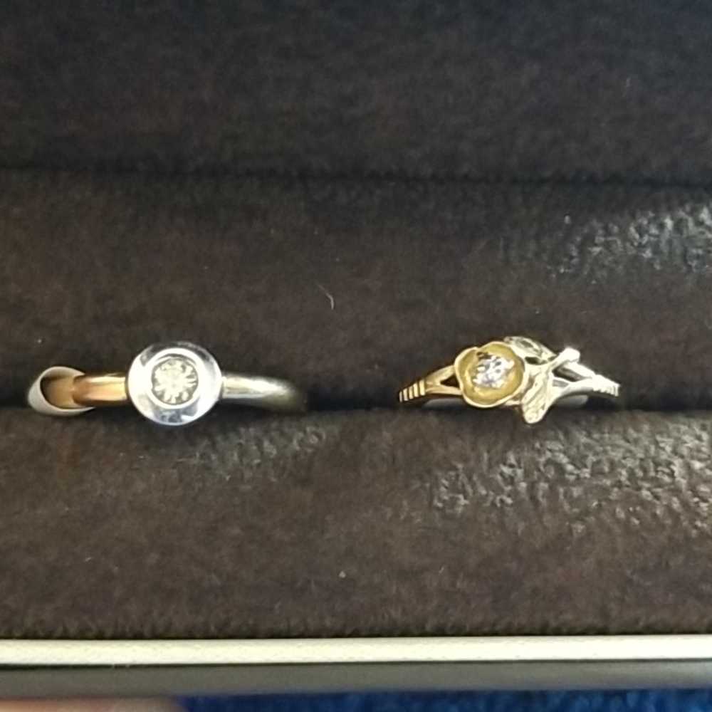(2) 10k diamond rings